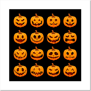 Funny Pumpkin Emoji Posters and Art